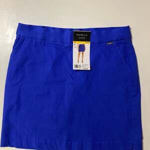 Rafaella Comfort Stretch 18" Pull-On Skort in Amparo Blue